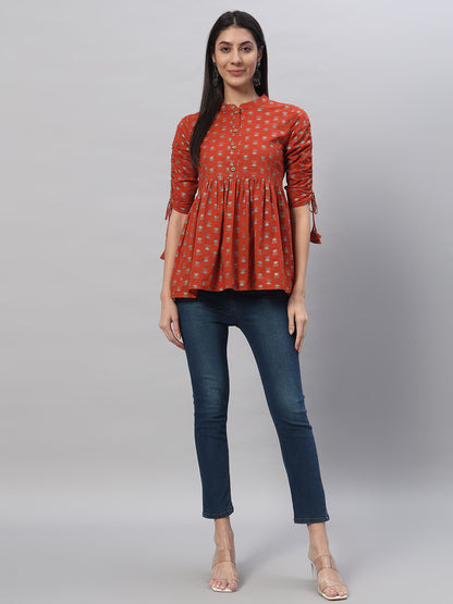 Cotton Printed Regular Top