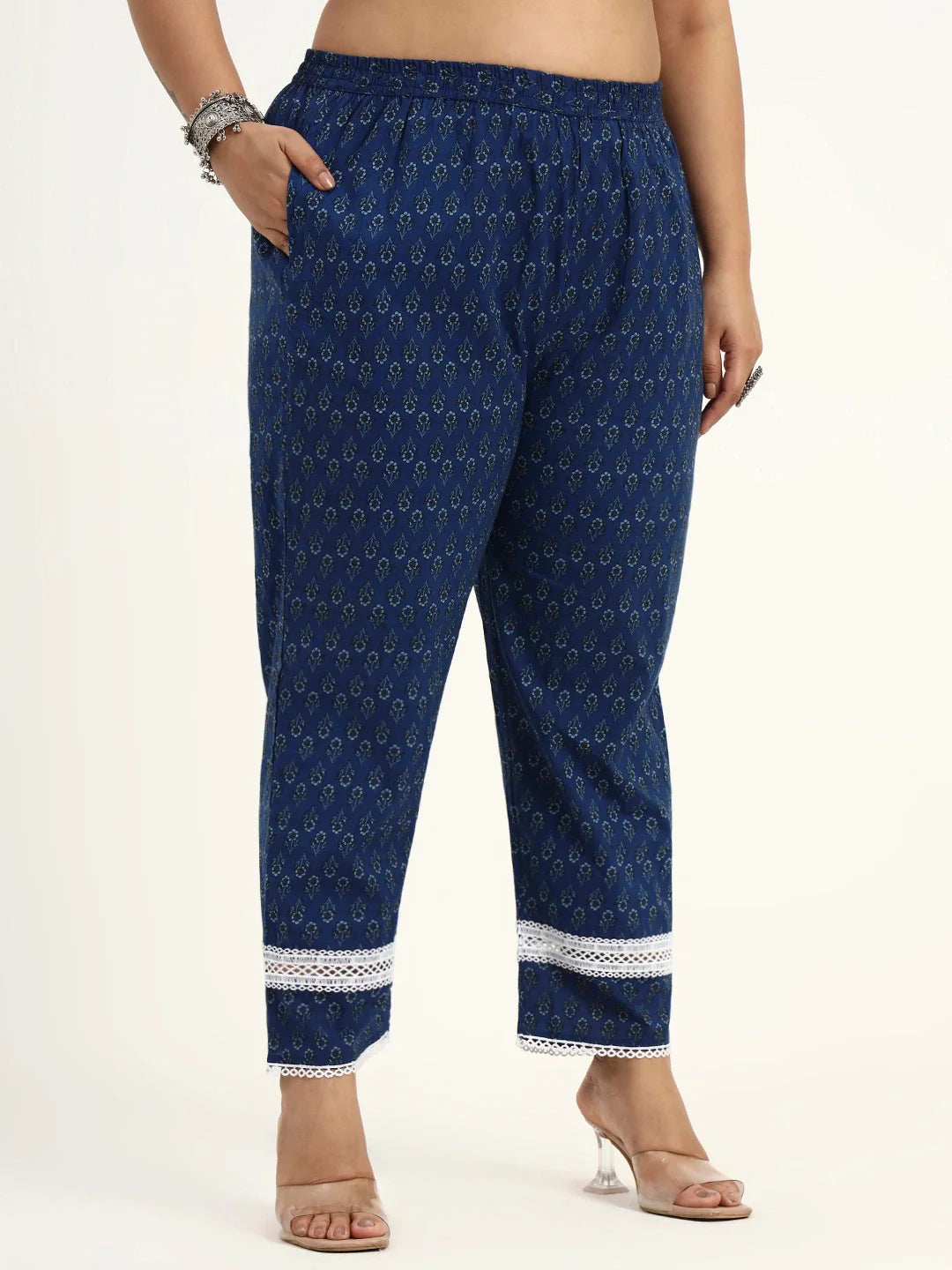 Cotton Straight Kurta Dupatta Set (Plus Size)