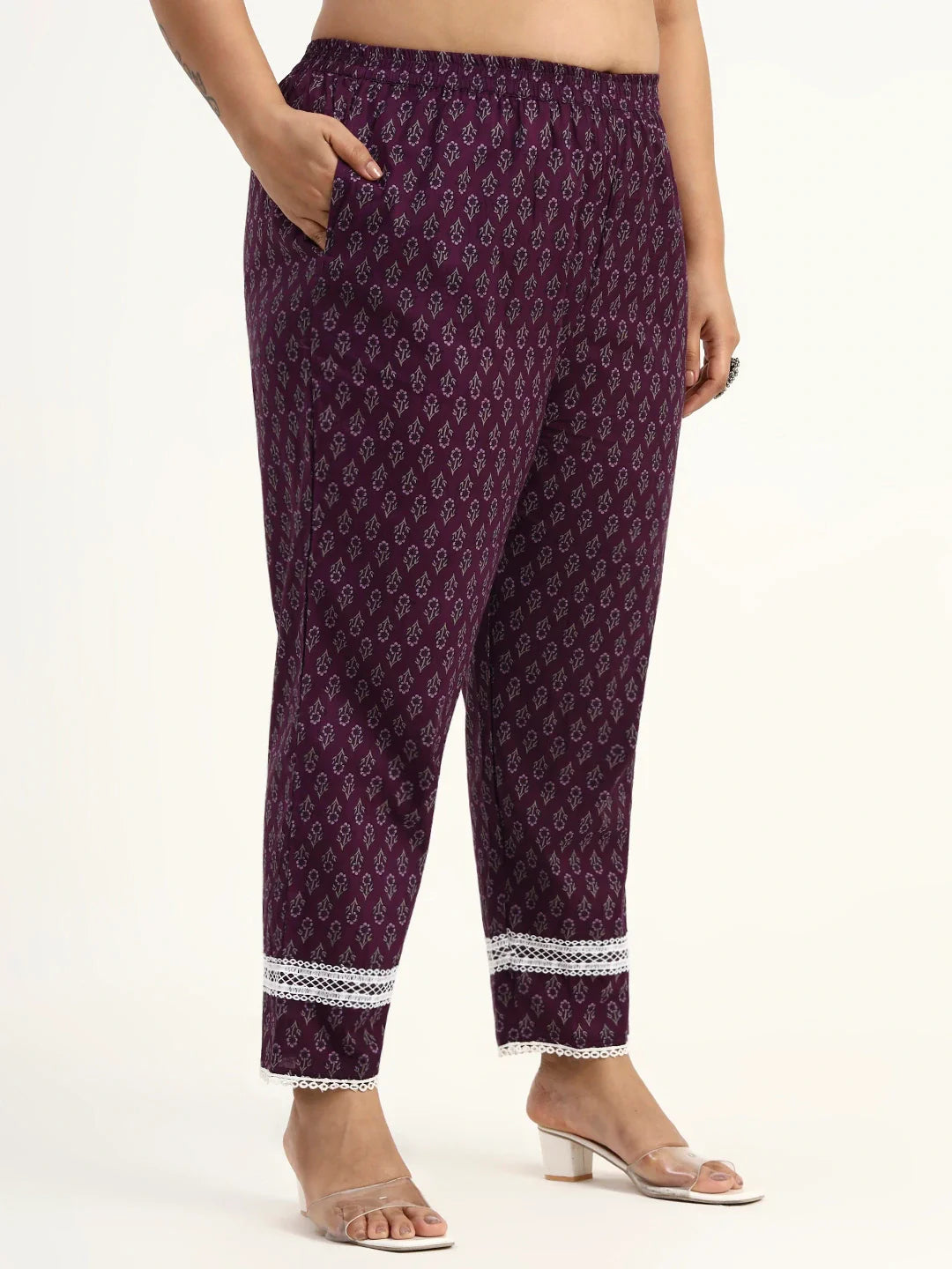Cotton Straight Kurta Dupatta Set (Plus Size)