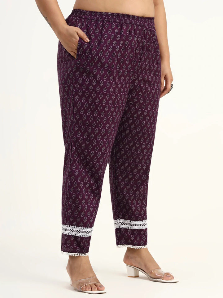 Cotton Straight Kurta Dupatta Set (Plus Size)