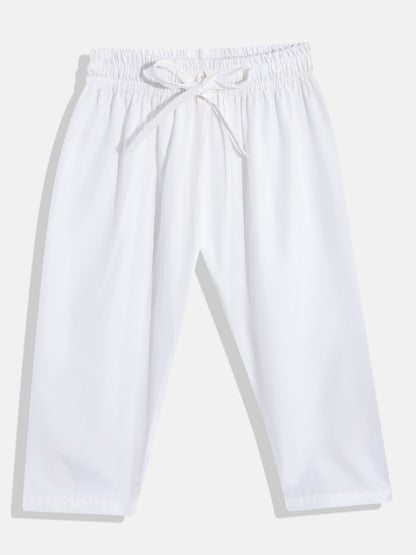 Boys Straight Style Cotton Fabric Purple Color Bandhani Printed Kurta With Pyjama