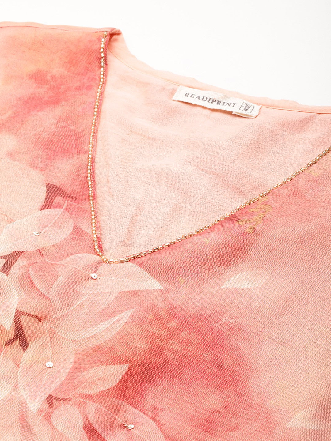 Straight Style Chanderi Silk Fabric Peach Colour Kurta And Bottom With Dupatta