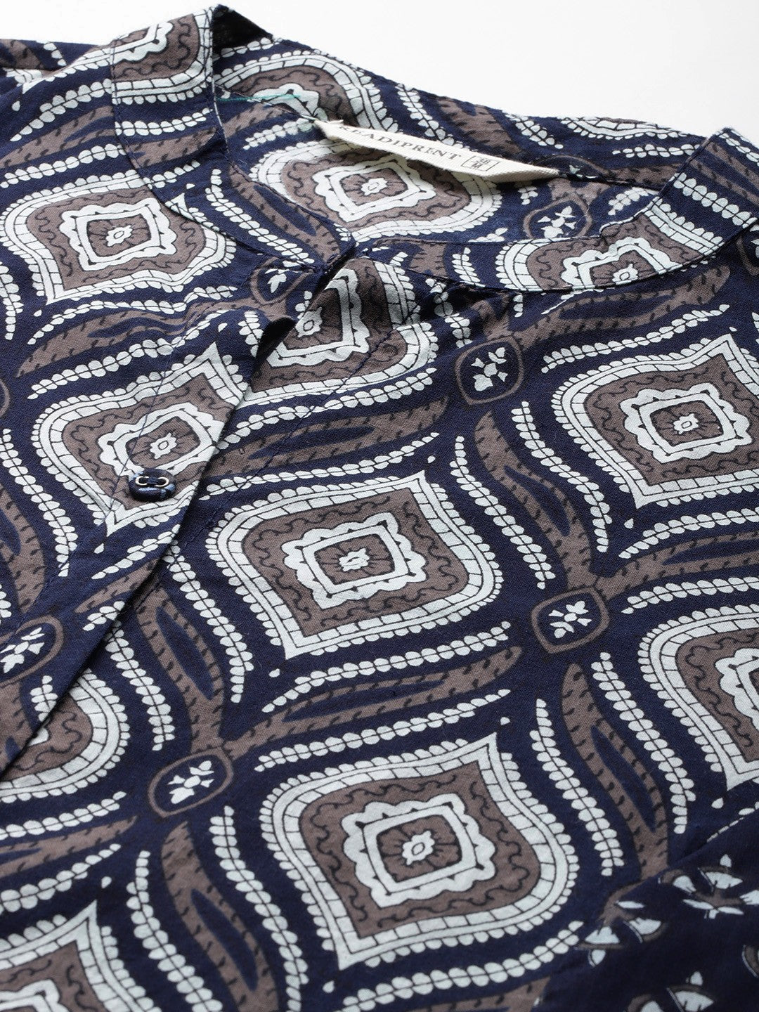 A Line Style Cotton Fabric Black Color Kurta And Bottom With Dupatta