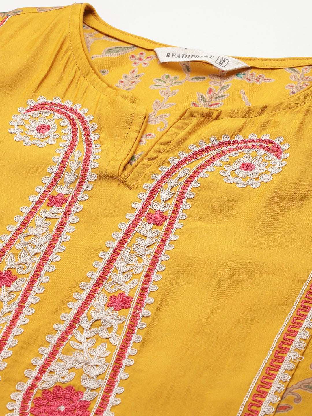 Straight Style Silk Fabric Mustard Color Kurta With Bottom