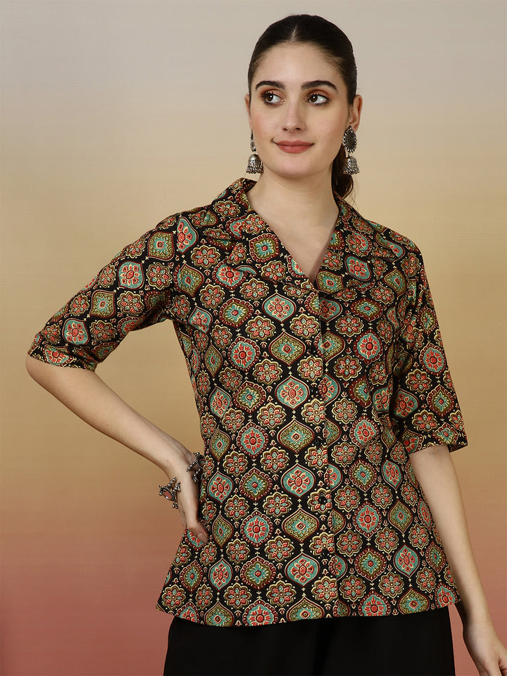 Nishabd black printed top – wholesale manufacturer &amp; exporter from India