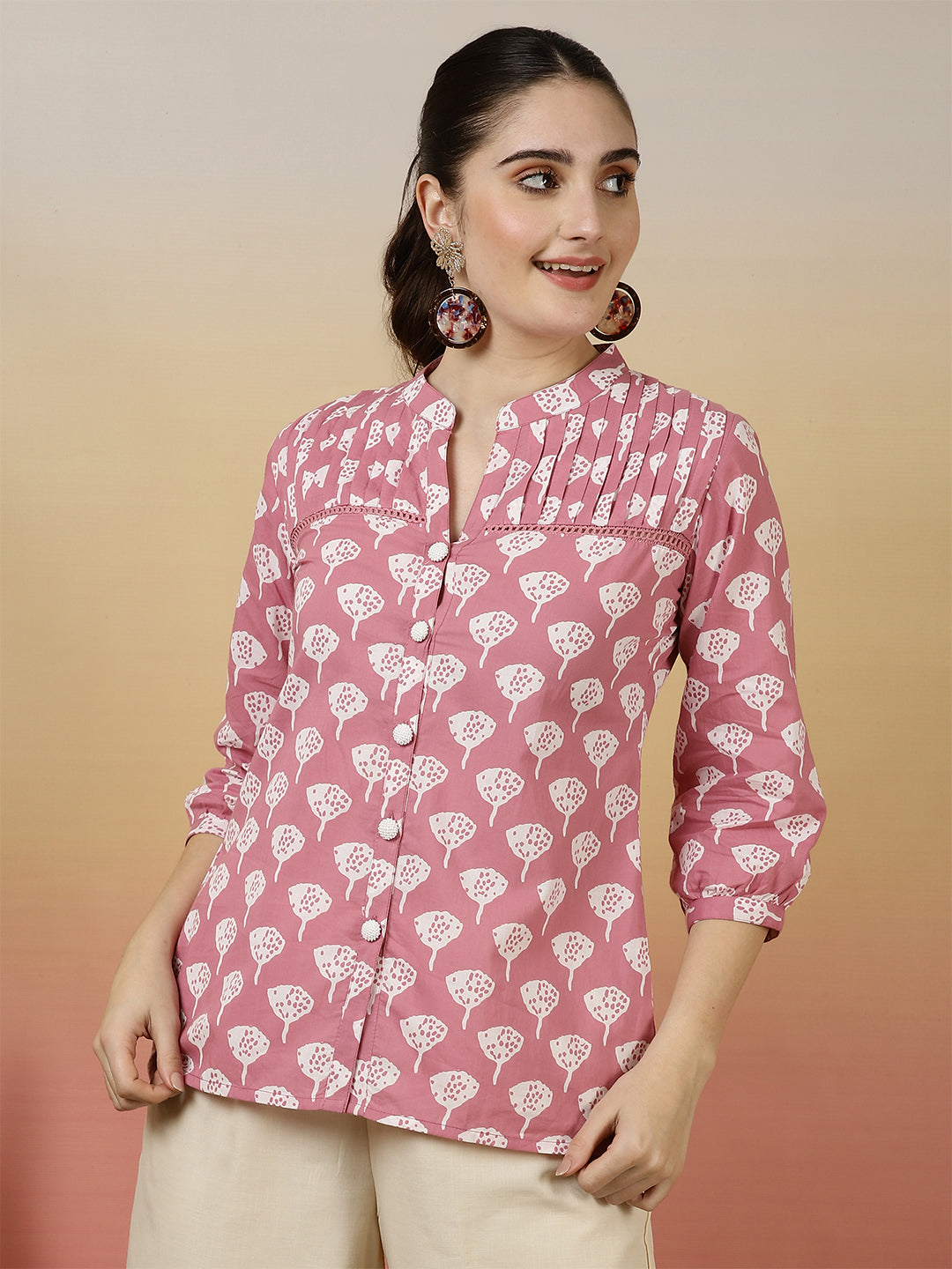 Floral Western Printed Top