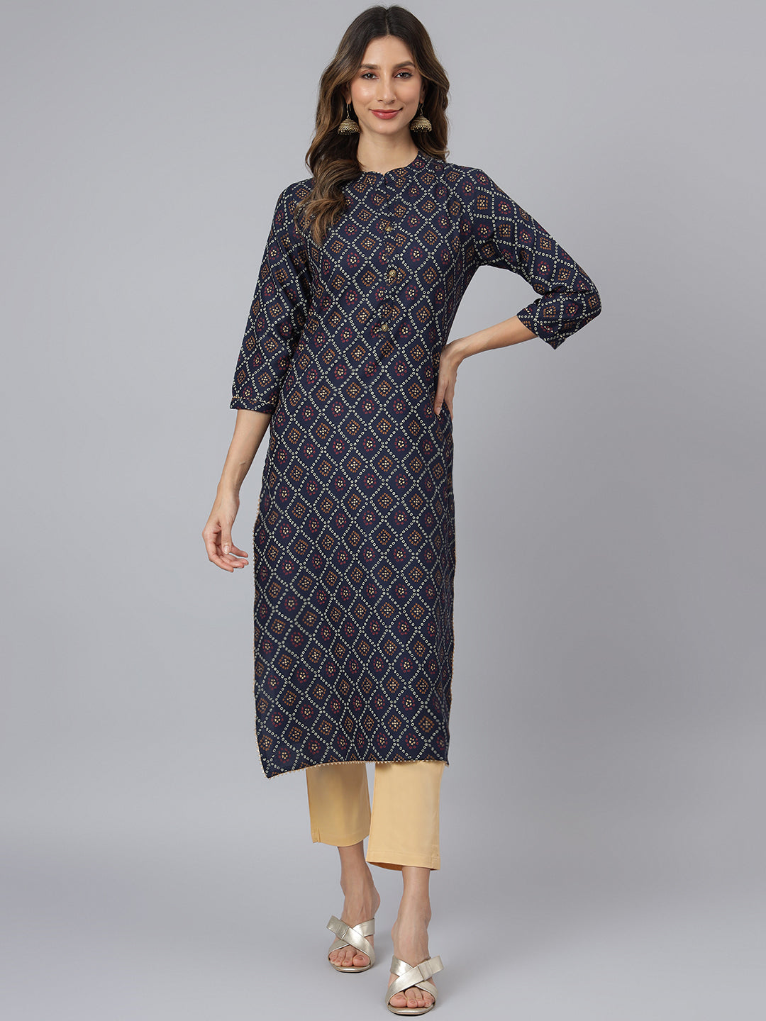 Women Printed Rayon Straight Kurta (Pre-Order)