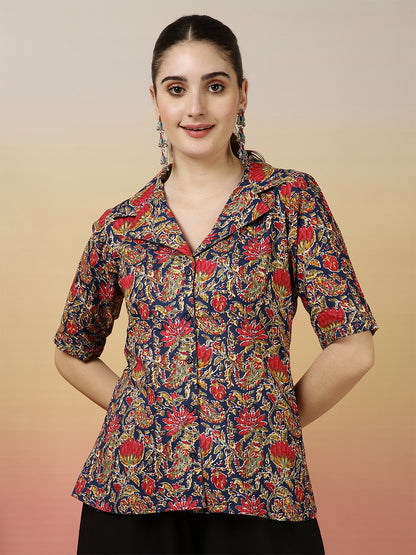 Floral Western Printed Top