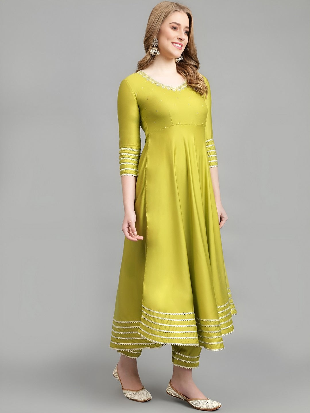 Regular Gotta Patti Kurta with Palazzo &amp; With Dupatta