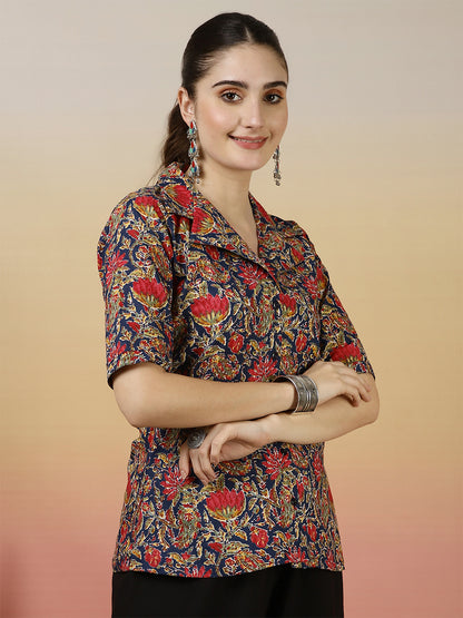 Floral Western Printed Top