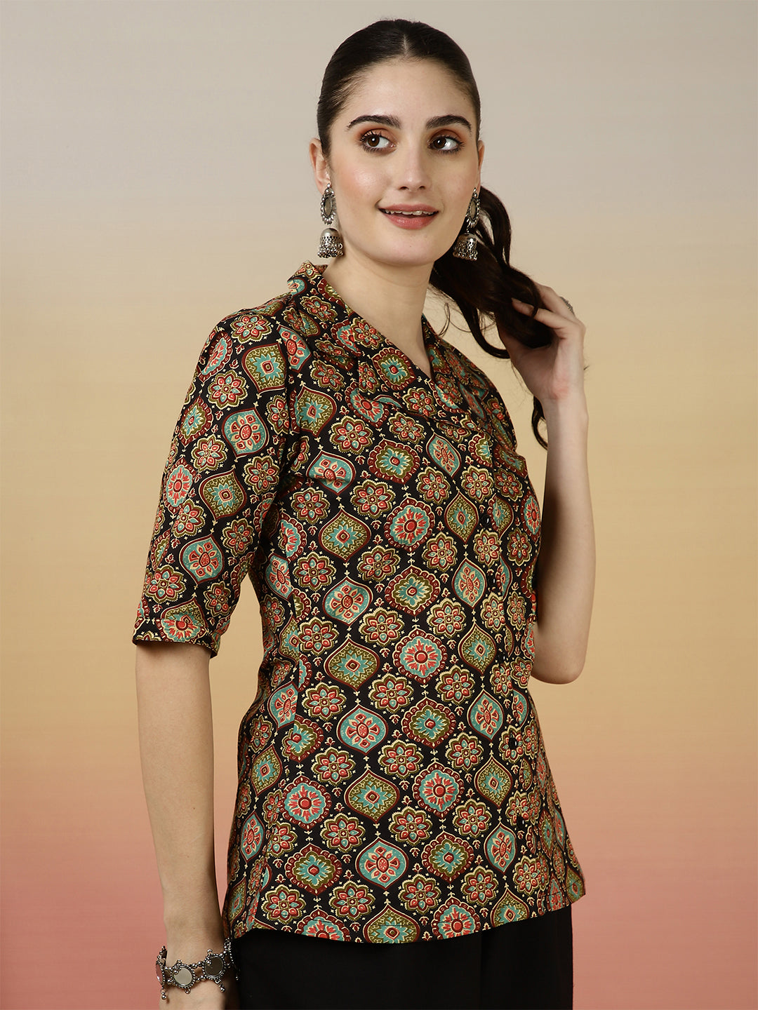Western Printed Top