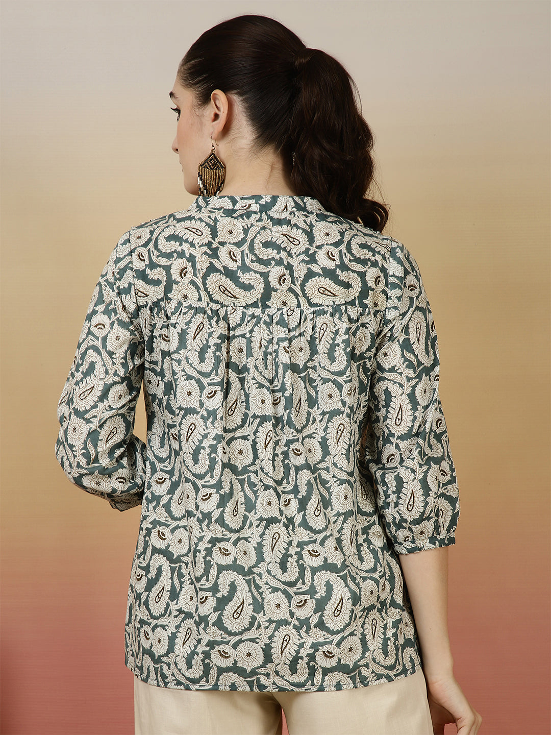 Floral Western Printed Top