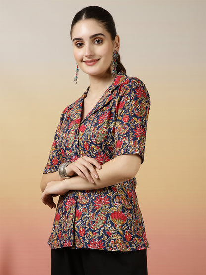 Floral Western Printed Top