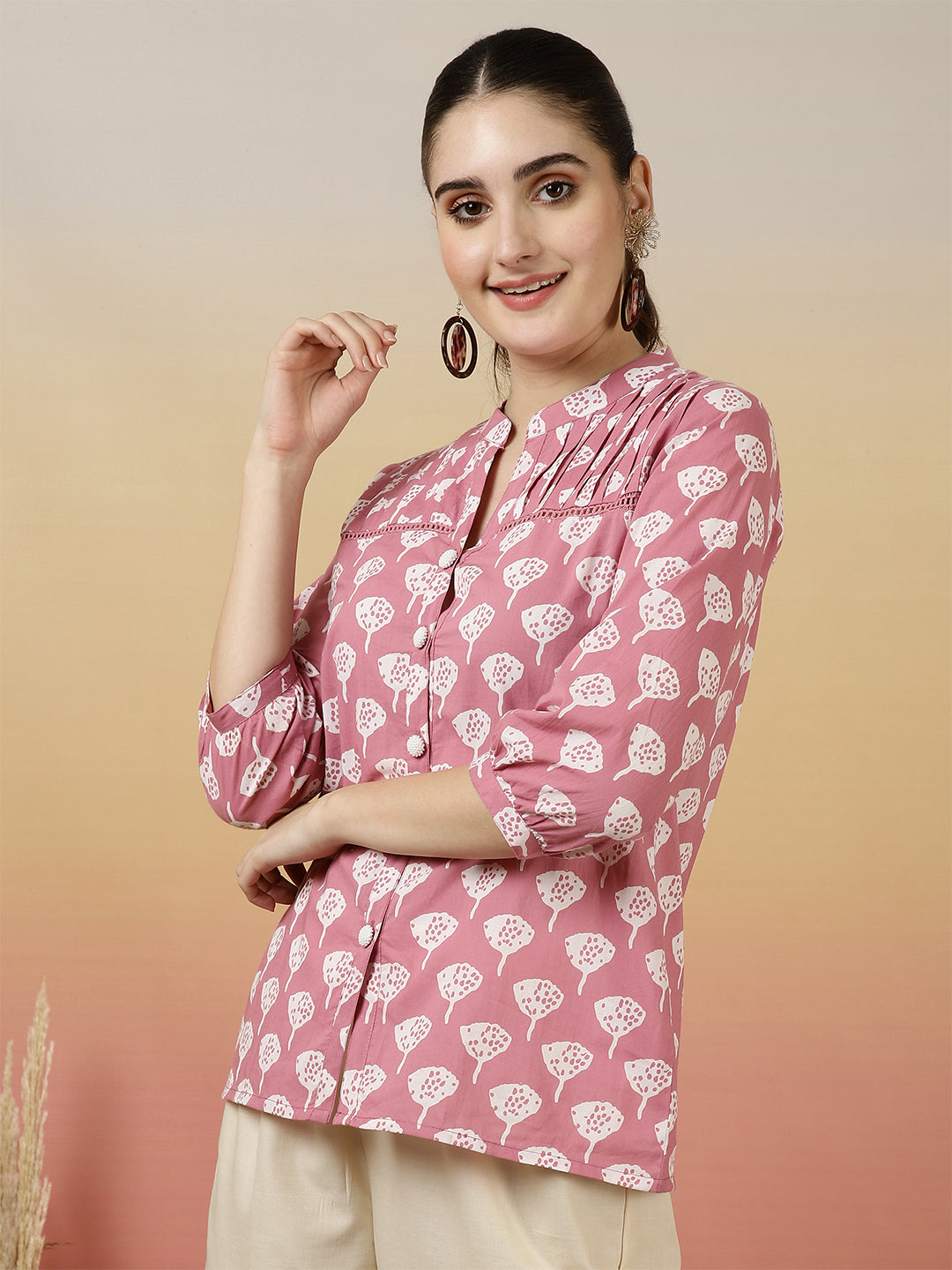 Floral Western Printed Top