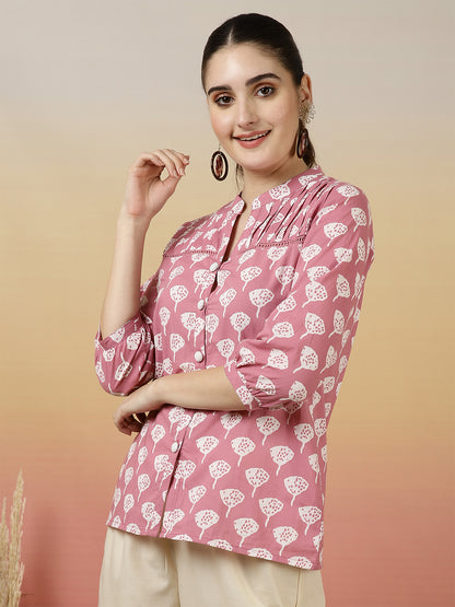 Floral Western Printed Top