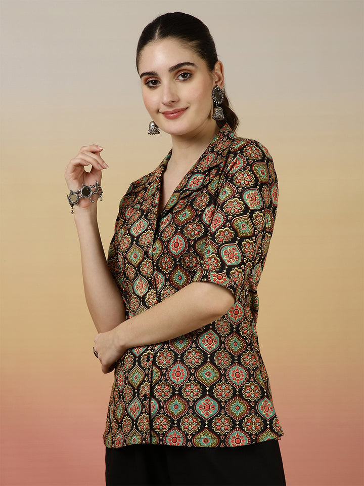 Western Printed Top