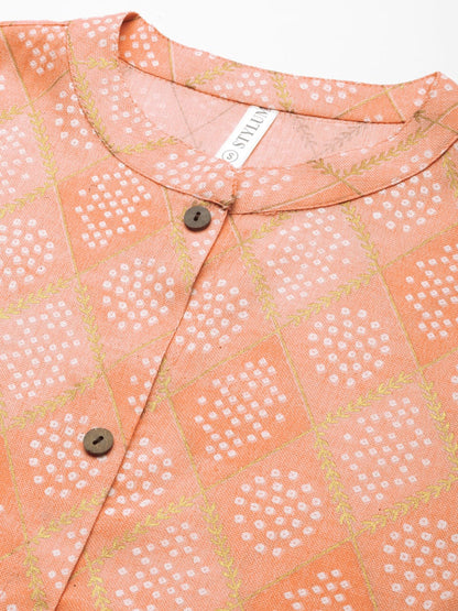 Bandhani Printed Cotton Blend Straight Kurta (Pre-Order)