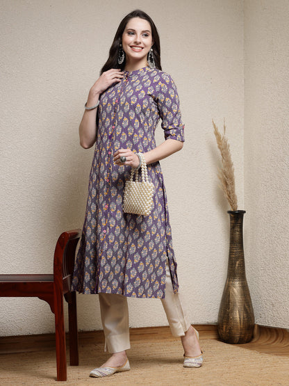 Floral Printed Rayon A-Line Kurta (Pre-Order)