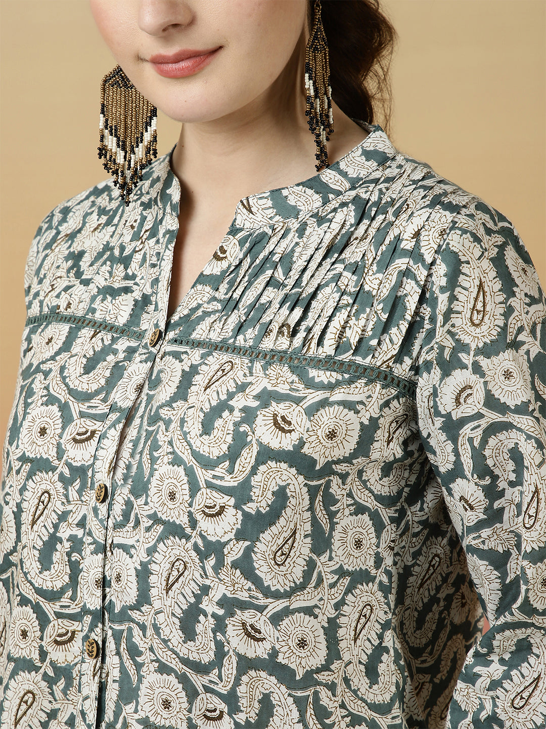 Floral Western Printed Top