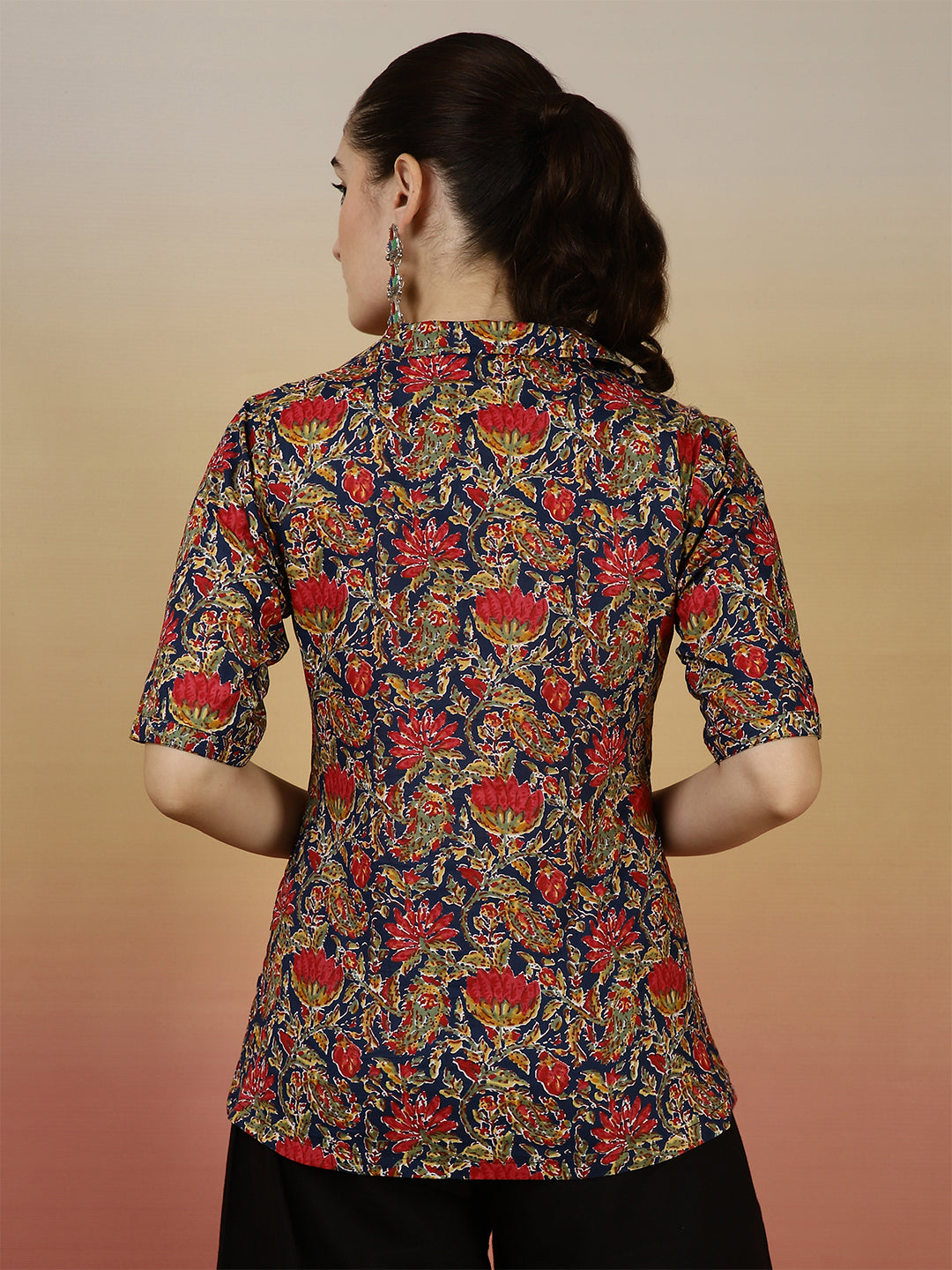 Floral Western Printed Top