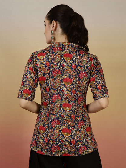Floral Western Printed Top