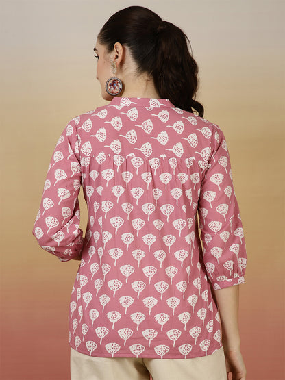 Floral Western Printed Top