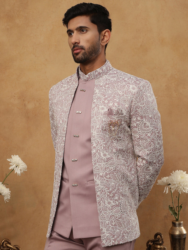 Men’S Premium Embroidered Indo-Western Set