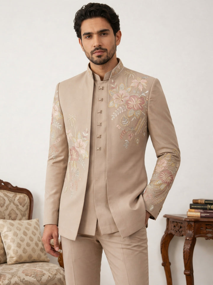 Japanese Fabric Embroidered Indo-Western Set