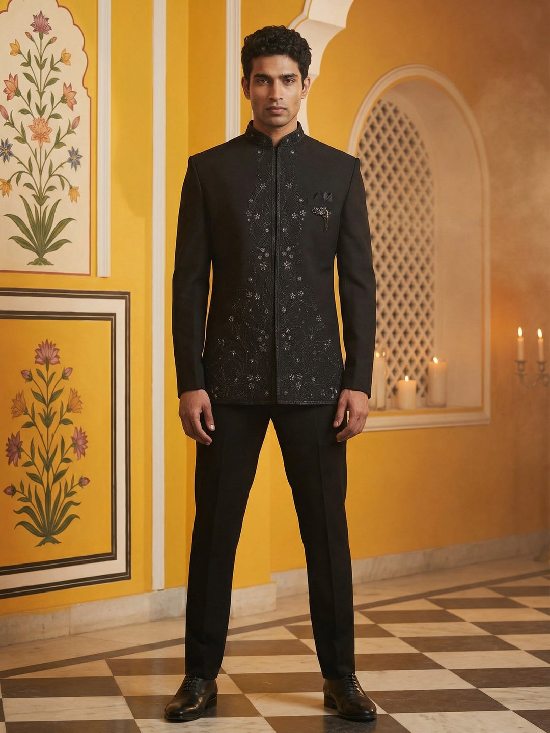 Japanese Embroidered Indo-Western Set