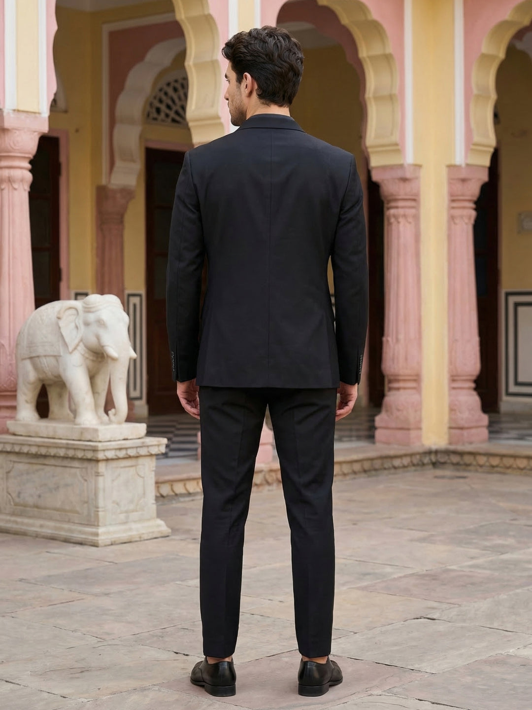 Cotton Blend Solid Indo-Western Set