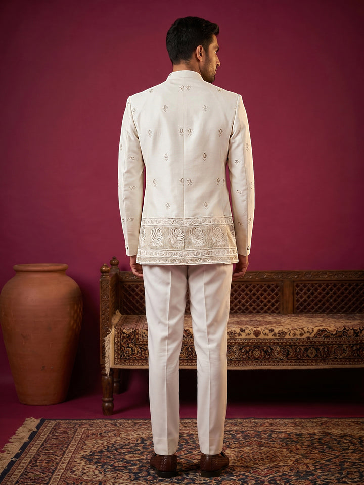 Men Ethnic Embroidered Indo-Western Set