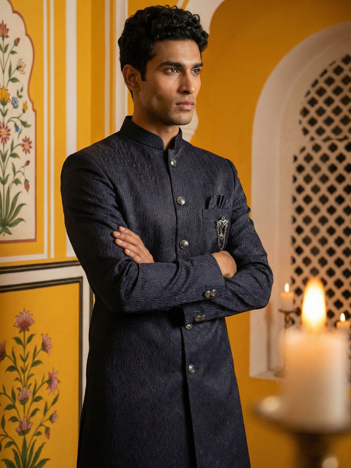 Silk Blend Woven Indo-Western Set
