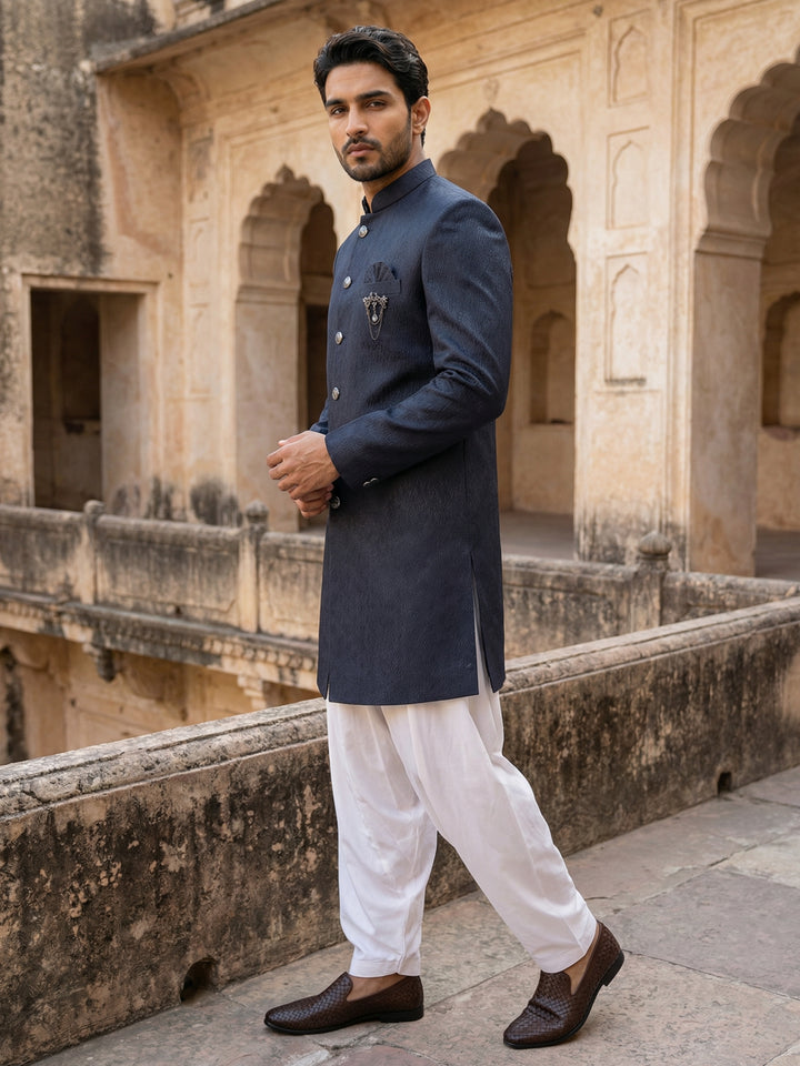 Silk Blend Woven Indo-Western Set