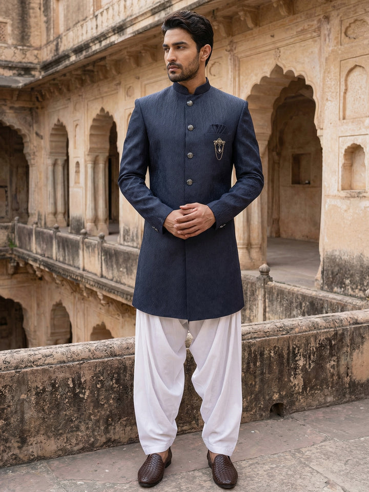 Silk Blend Woven Indo-Western Set