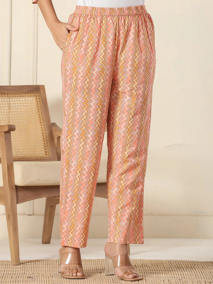 Mustard Pure Cotton Kurta Dupatta Pant Set