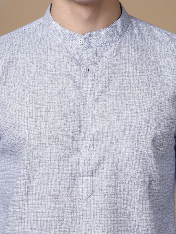 Men’S Casual Solid Short Kurta