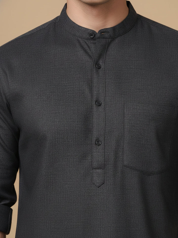 Men’S Casual Solid Short Kurta