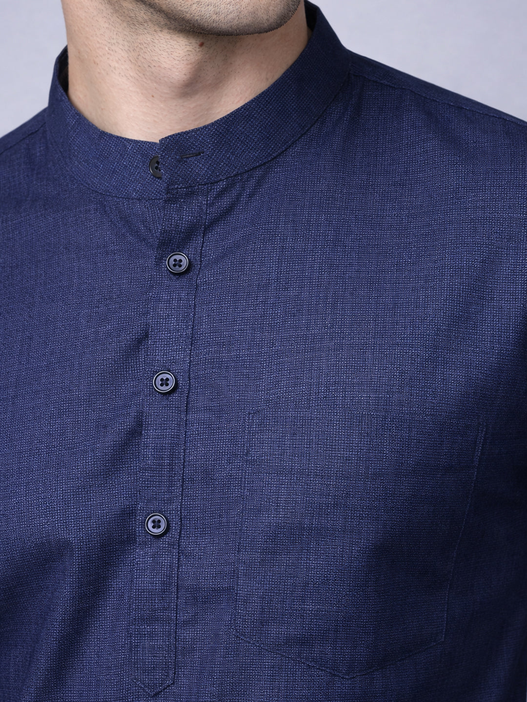 Men’S Casual Solid Short Kurta
