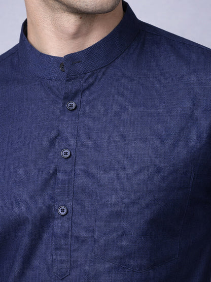 Men’S Casual Solid Short Kurta