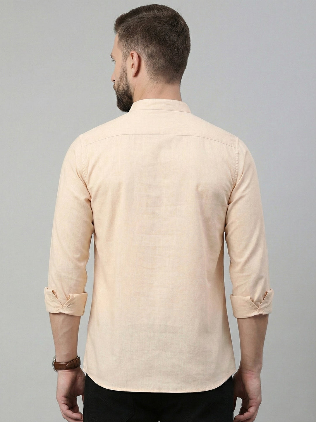 Solid Cotton Blend Short Kurta