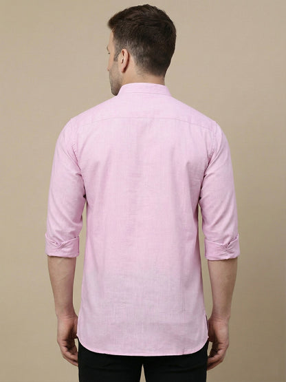 Solid Cotton Blend Short Kurta
