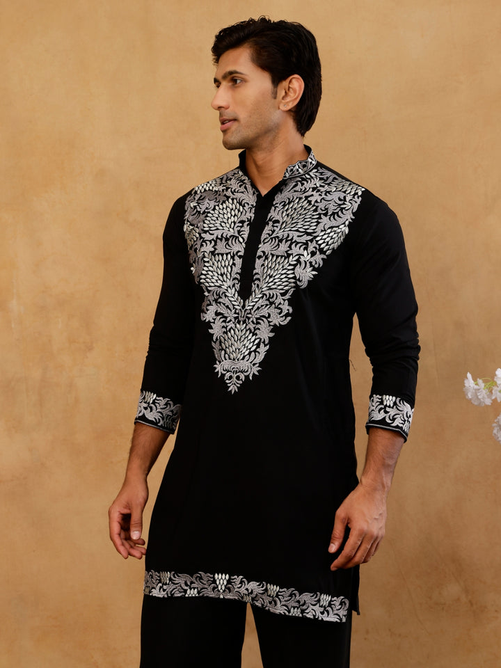 Japanese Fabric Embroidered Kurta For Men