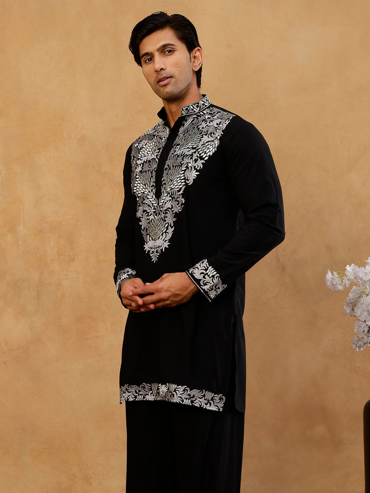 Japanese Fabric Embroidered Kurta For Men