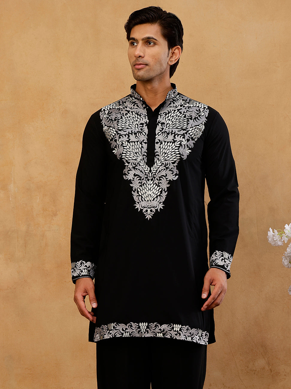 Japanese Fabric Embroidered Kurta For Men