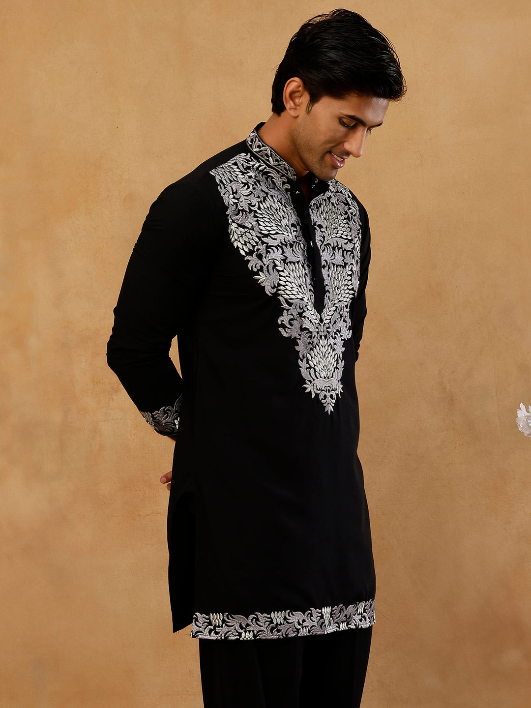 Japanese Fabric Embroidered Kurta For Men