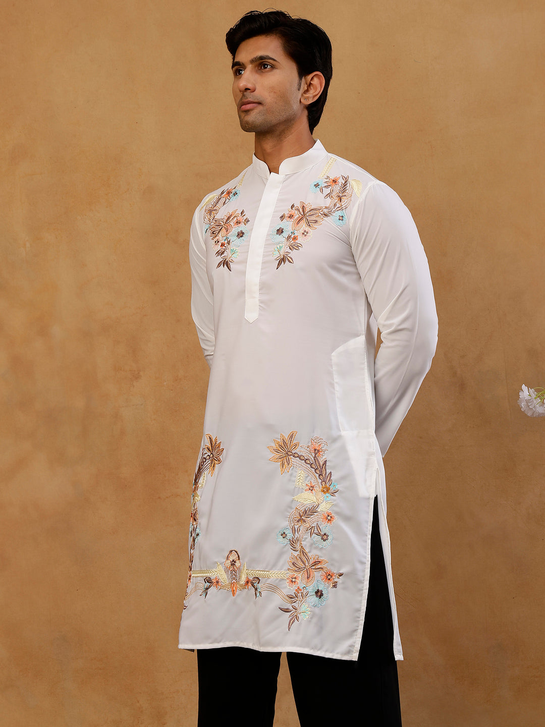 Japanese Fabric Embroidered Kurta For Men
