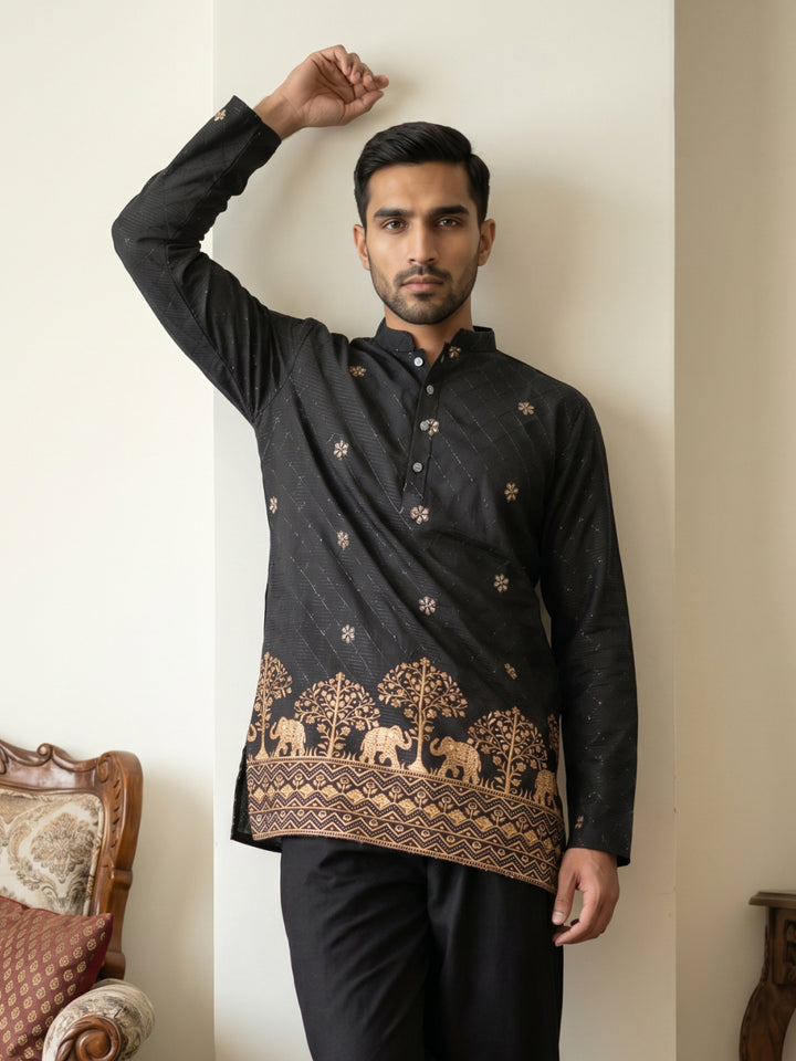 Premium Printed &amp; Thread Work Kurta