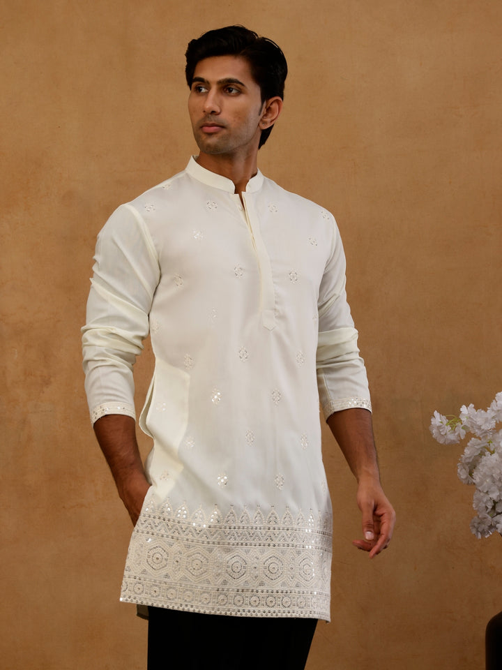 Floral Embroidered Kurta For Men
