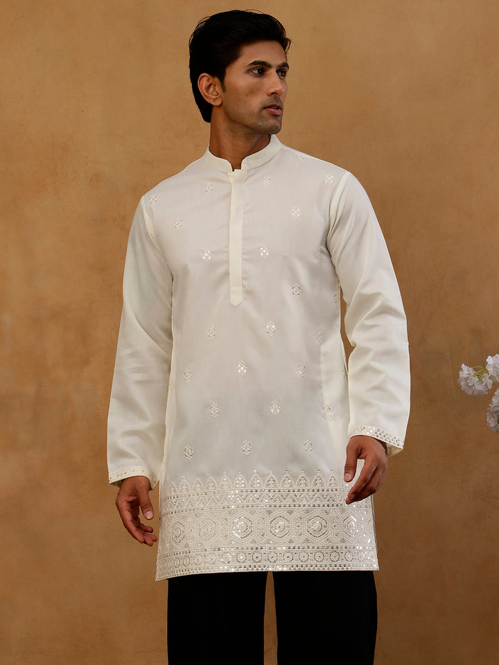 Floral Embroidered Kurta For Men