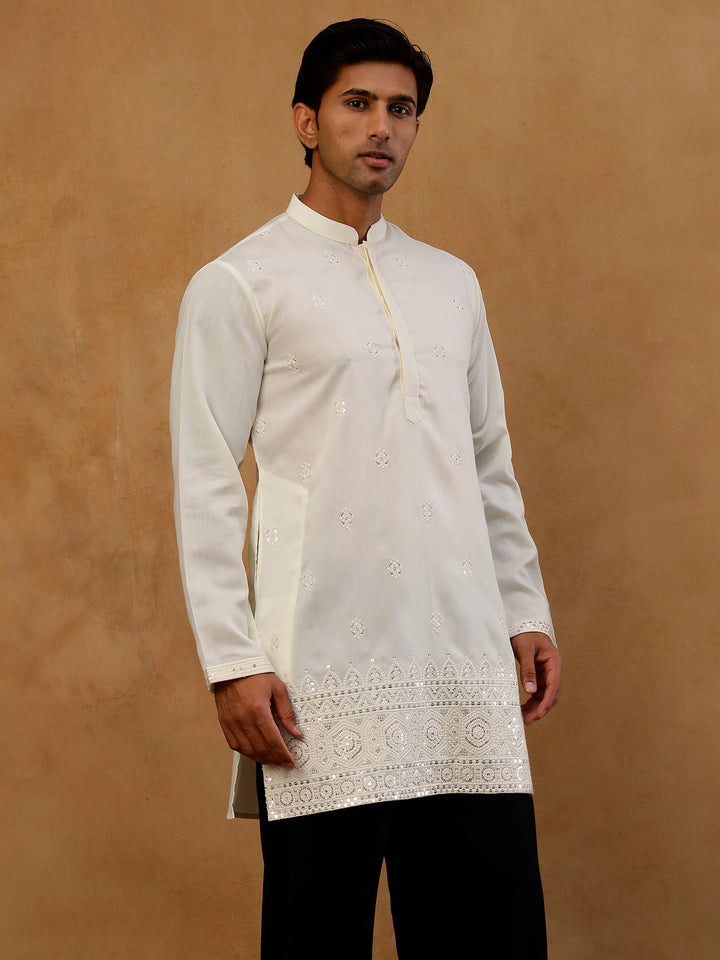 Floral Embroidered Kurta For Men